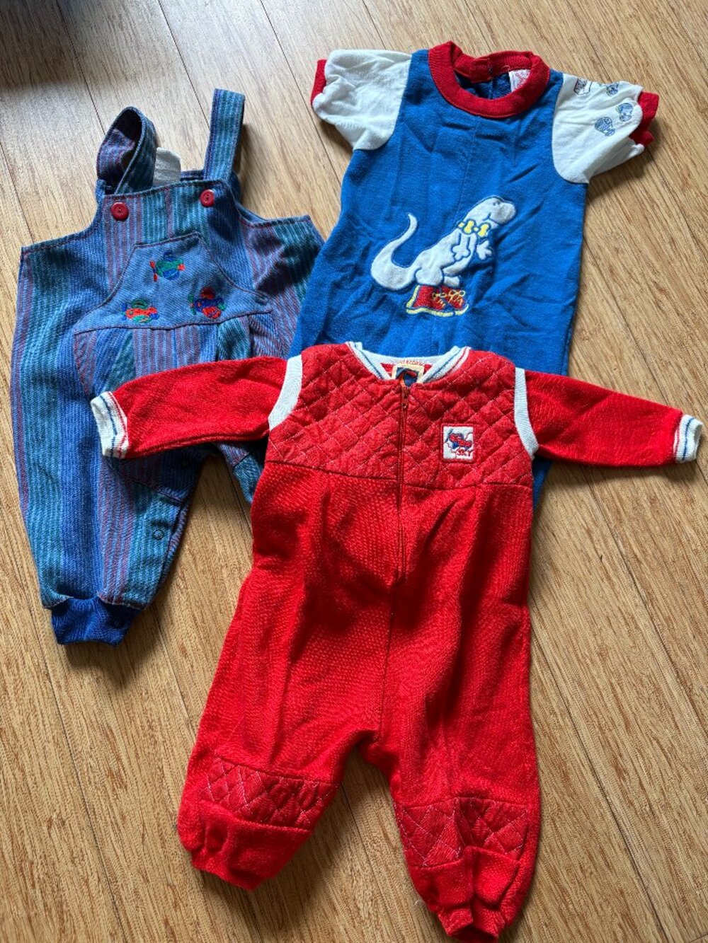 Vtg Baby Boy Bundle Toddler Boy Clothes Lot Y2k color block 90s Carters Plane